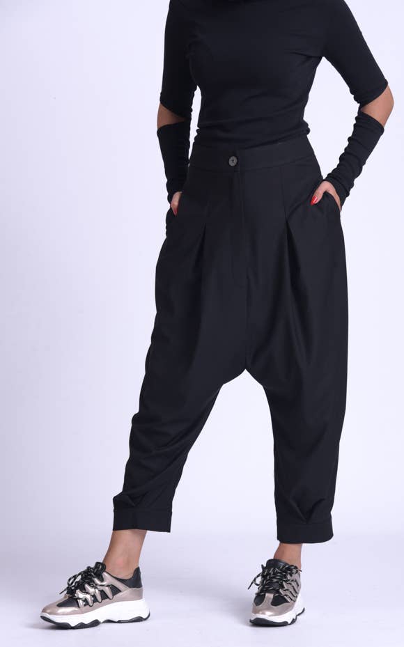 Metamorphoza - Wholesale Pants - Women's - Black Loose Pants8