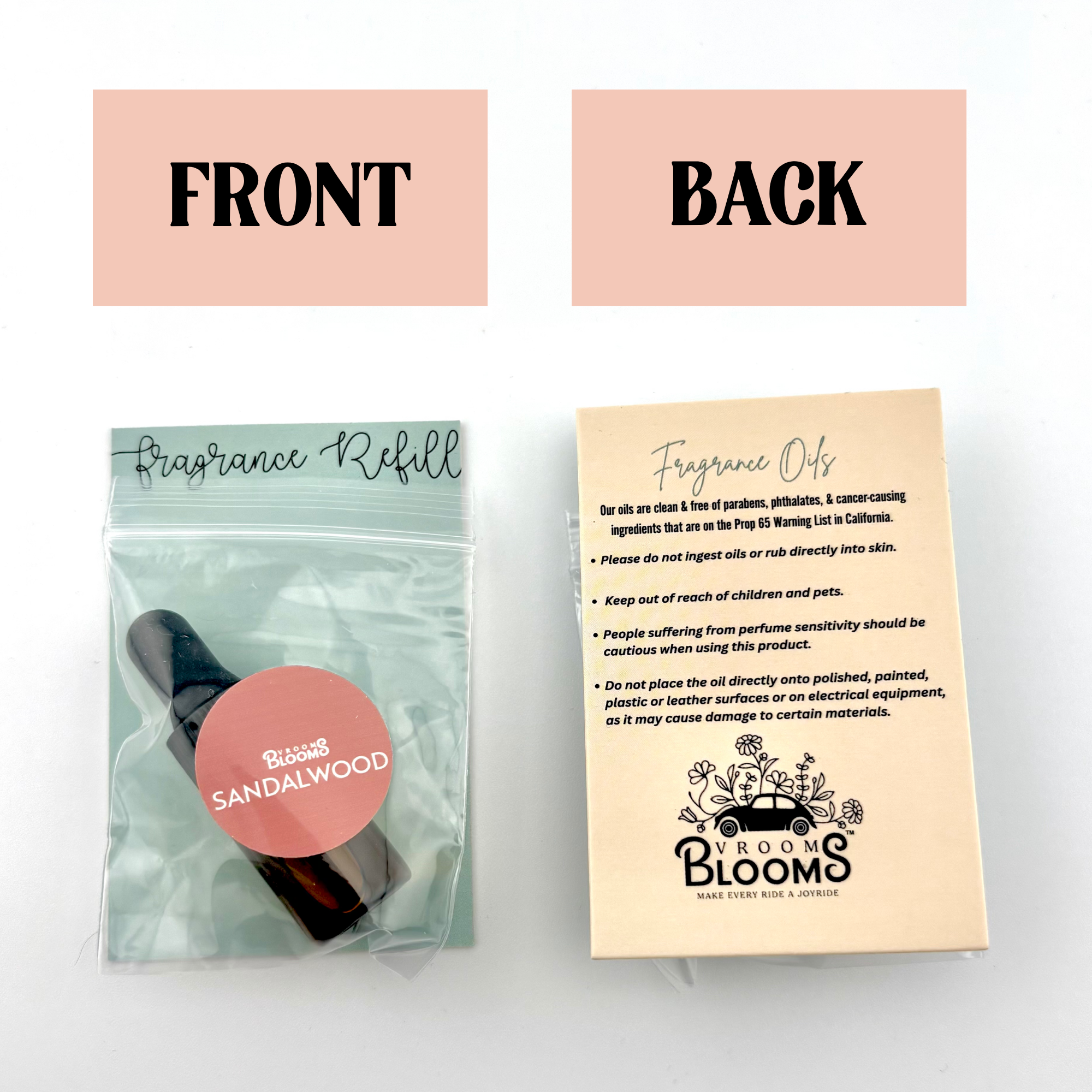 Vroom Blooms - Vente Désodorisant pour voiture – unisexe - Recharge d'huiles parfumées pour diffuseur voiture plante - Huiles de recharge uniquement5