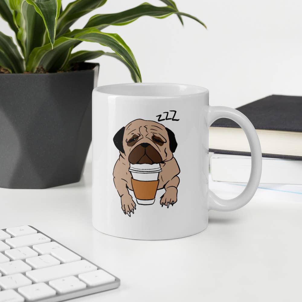 REMOVED BRAND - Wholesale Coffee Mug - Vinny the Pug Caricature #00031