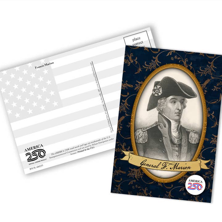 Carte postale du général Francis Marion pour la vente par Nelson Gifts Wholesale