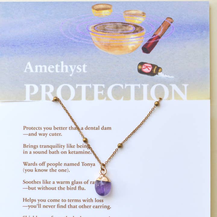 Snarky Healing Necklace: Amethyst (Protection) for wholesale by Ker-ij Jewelry