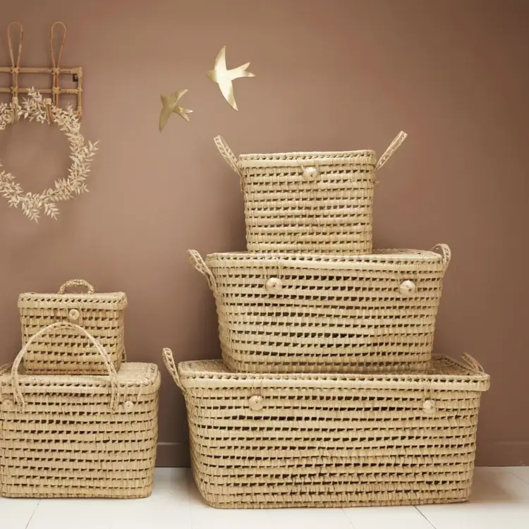 Collection Maroc – Carrinho de compras por atacado – Baú de Folha de Palmeira 80 cm3