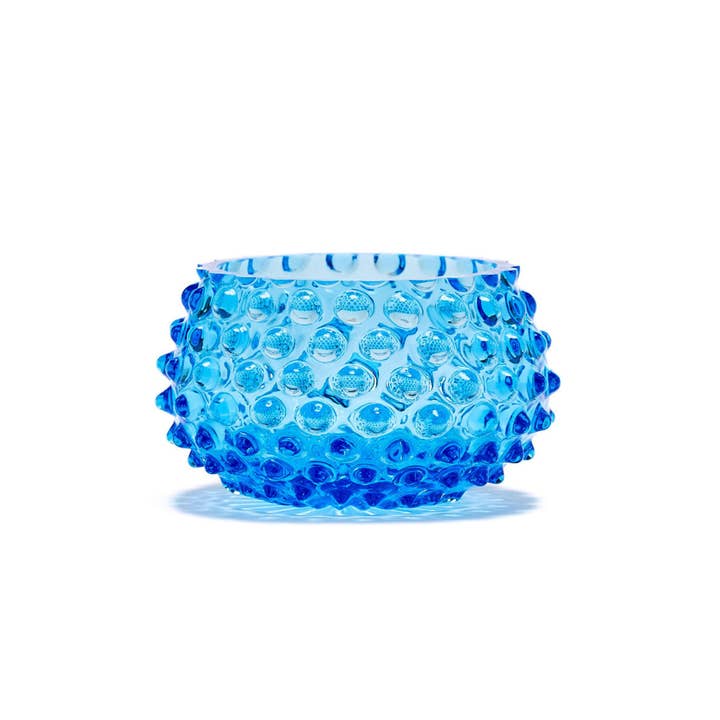 Maure Luxury Gifts - Wholesale Decorative Plate/Dish/Bowl - Small Hobnail Glass Bowl | Costal Azul | Decorative Dish