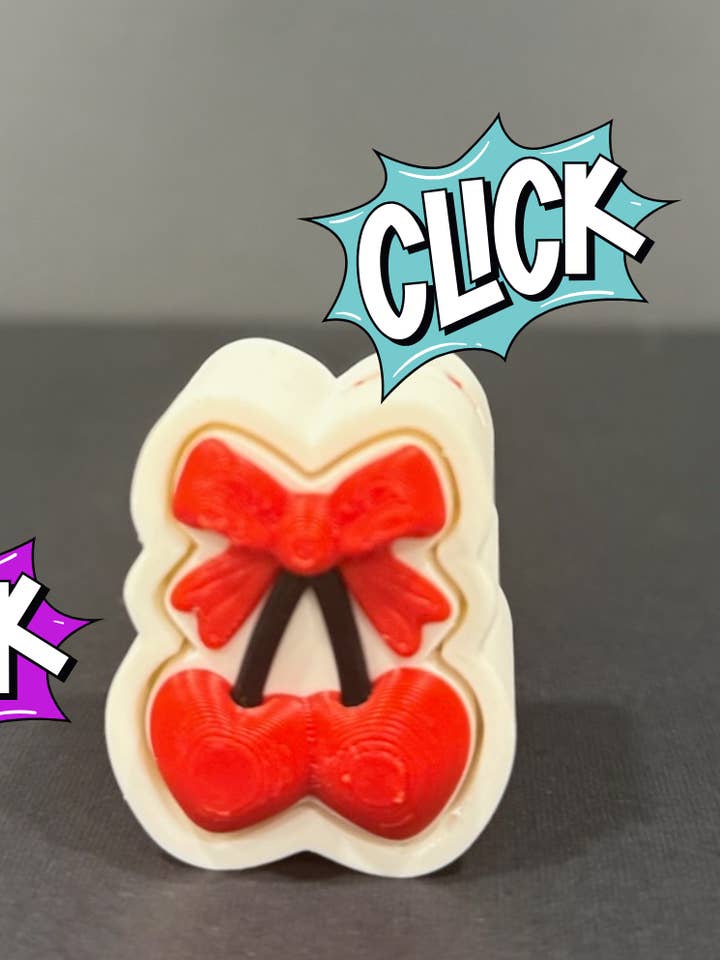 Coquette Heart Cherry Fidget Clicker for wholesale by Upstate Design Decor