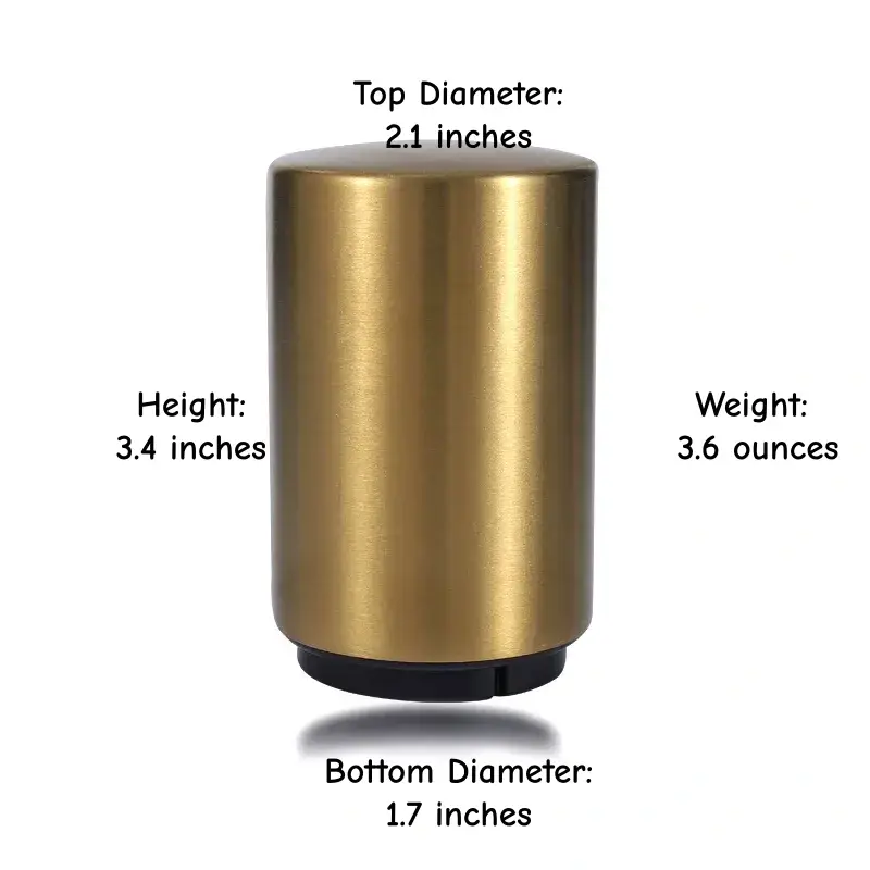 Otterware – wholesale Flask-/vinöppnare – Automatisk tryck-ner kapsylöppnare (rostfritt stål)1