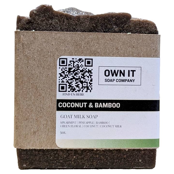 Kokosnød & Bambus Luksus Gedemælkssæbe for engroshandel hos Own It Soap Company