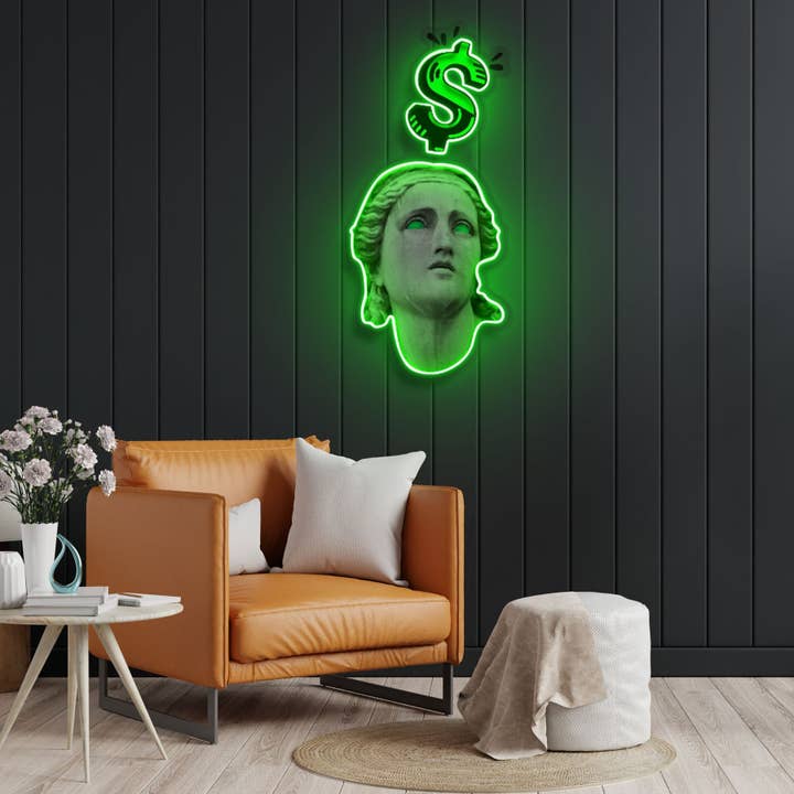 Œuvre « Eyes on The Prize » en néon x acrylique pour la vente par BeNeonUnicorn