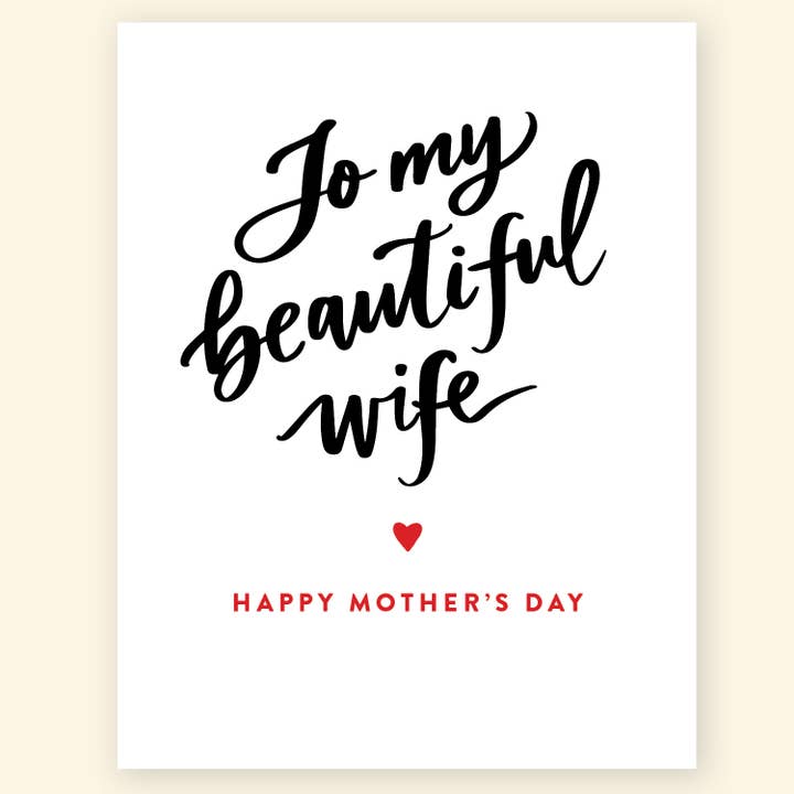 Alla mia bellissima moglie - Buona Festa della Mamma per la vendita all'ingrosso da parte di Studio G