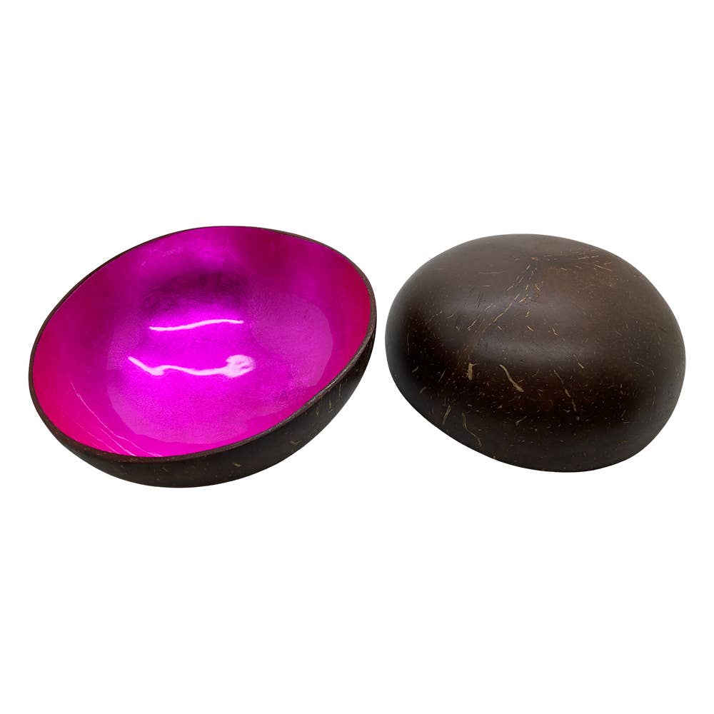 VIE - Wholesale Decorative Plate/Dish/Bowl - Hand-Painted Coconut Bowls, Lacquered, Set of 243