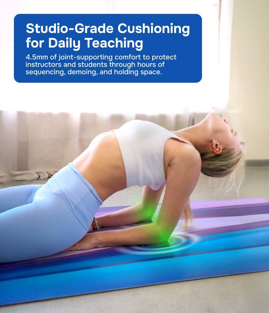 Magenta purple TeacherPro Designer Yoga Mat 4.5mm | Serene Currents for wholesale on Faire2