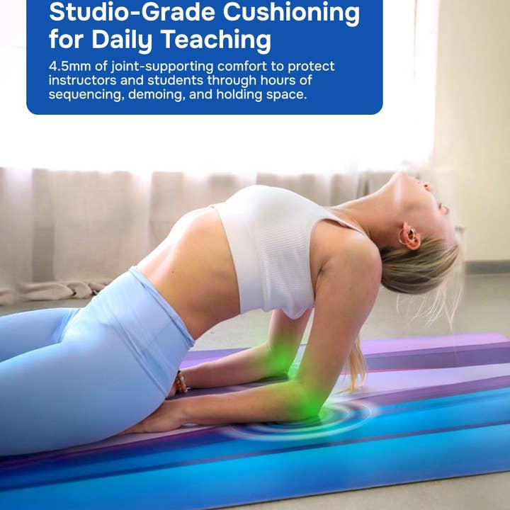 Magenta purple TeacherPro Designer Yoga Mat 4.5mm | Serene Currents for wholesale on Faire2