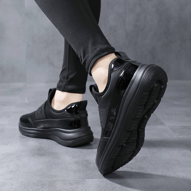 Calseosvic - Wholesale Lifestyle Sneakers - Women's - Ladies Platform Sneaker Slip-on Patent Casual Women Shoes4