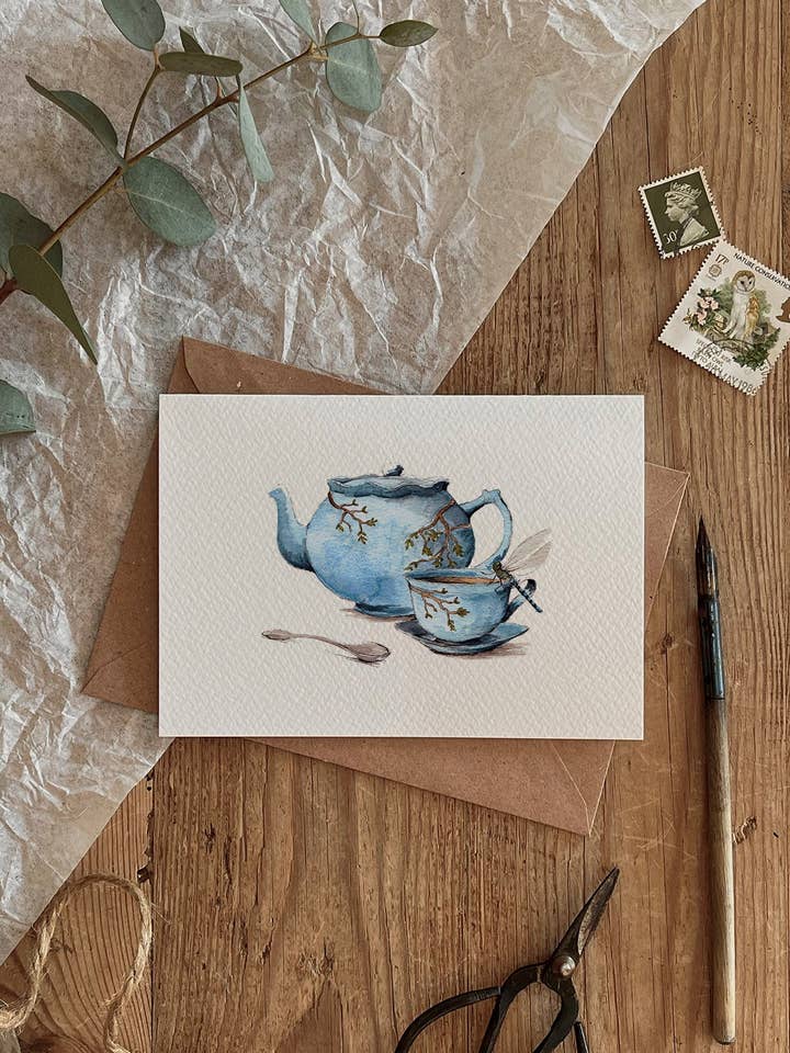 A Summer Teapot Card for wholesale by Brooke Marie