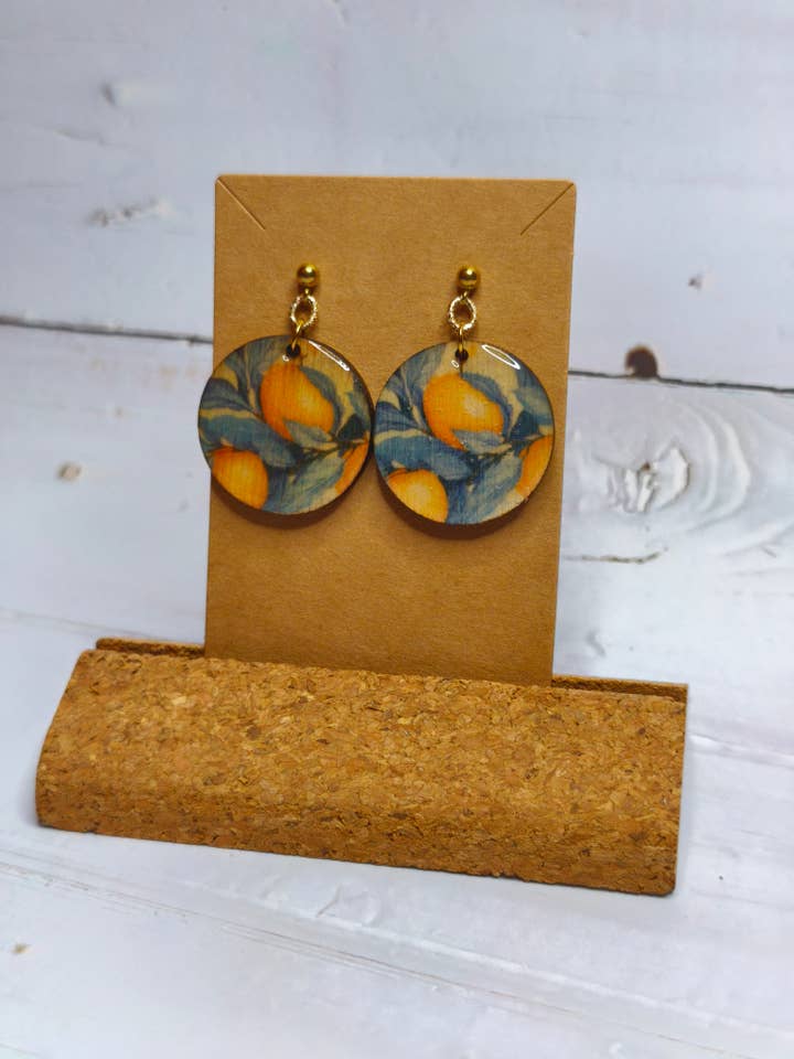 Linea Wood earrings for wholesale by fimminà sicily boutique