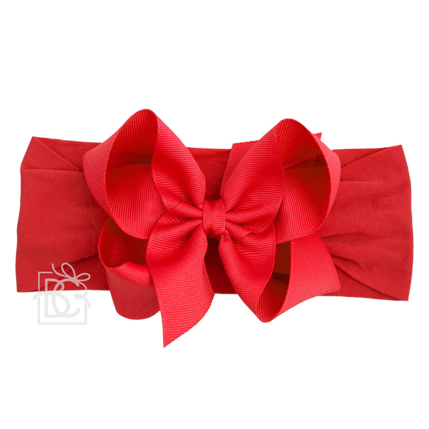 Beyond Creations, LLC - Wholesale Fashion Headband - Kids - WIDE PANTYHOSE HEADBAND W/CLASSIC GROSGRAIN BOW9