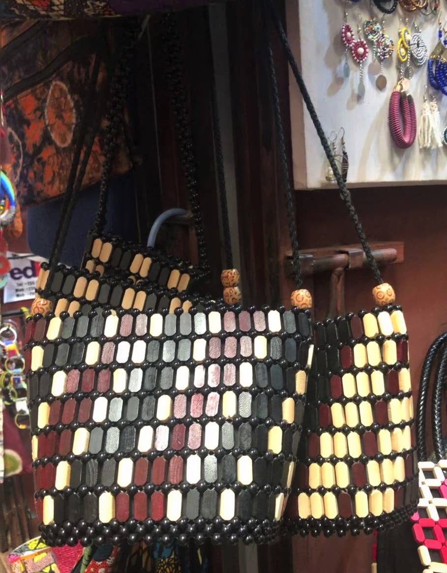 Tanzania Shopper - Wholesale Tote Bag - Women's - Wooden Designer Handbags8