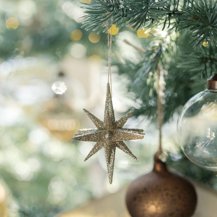 CG Hunter - Wholesale Ornament Set - 2.75" Gold Glitter Starburst Ornament8