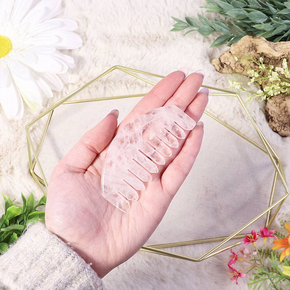 Natures Artifacts Inc - Wholesale Hair Brush/Comb - Energy Comb Small - Clear Quartz | Crystal Combs7