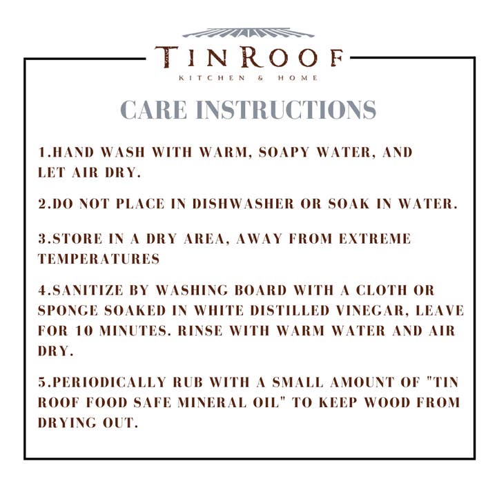 Tin Roof Kitchen & Home - Wholesale Cutting Board - Small Parkhouse Cutting Board12