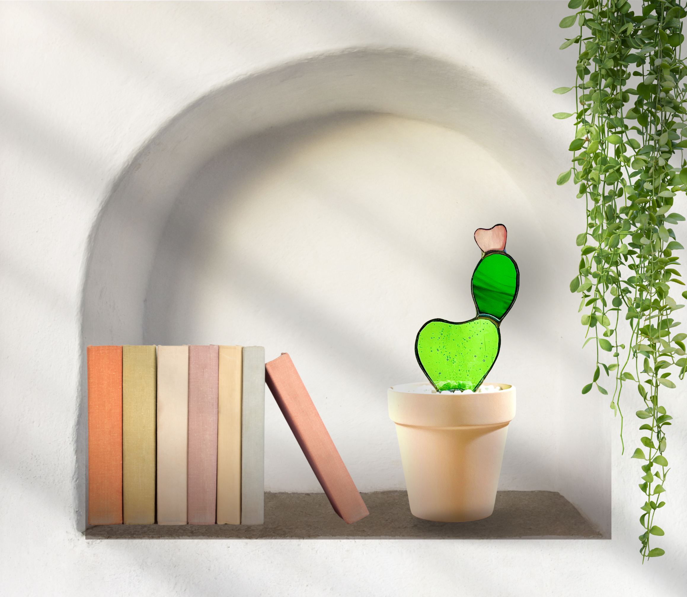 Samara Designs Studio – wholesale Dekorativt bordsobjekt – Bebis Teckly Päron Glas Kaktus1