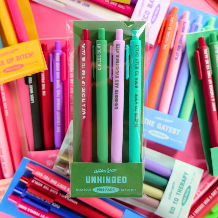 Pack de stylos déjantés pour la vente par Golden Gems