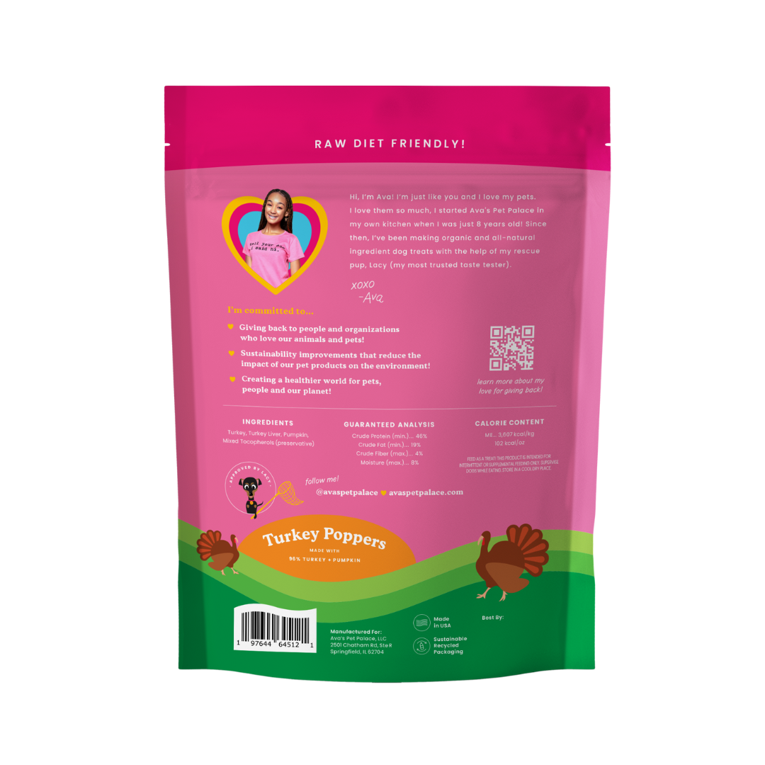 Ava's Pet Palace - Wholesale Pet Treats - Dog - Freeze Dried Dog Treats - Turkey + Pumpkin5