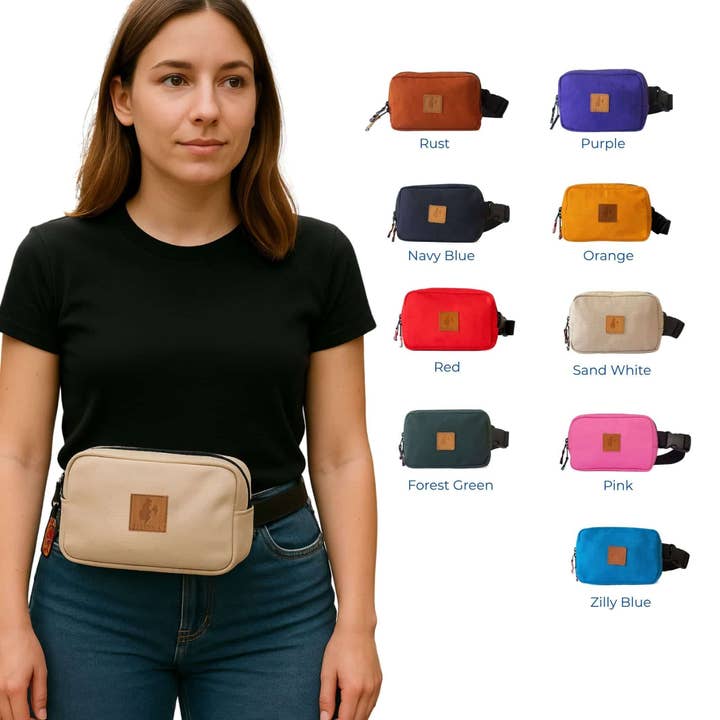 Ecodunia - Wholesale Belt Bag - Unisex - Canvas Crossbody Belt Bag Pouch, The Everywhere Belt Bag 1L64