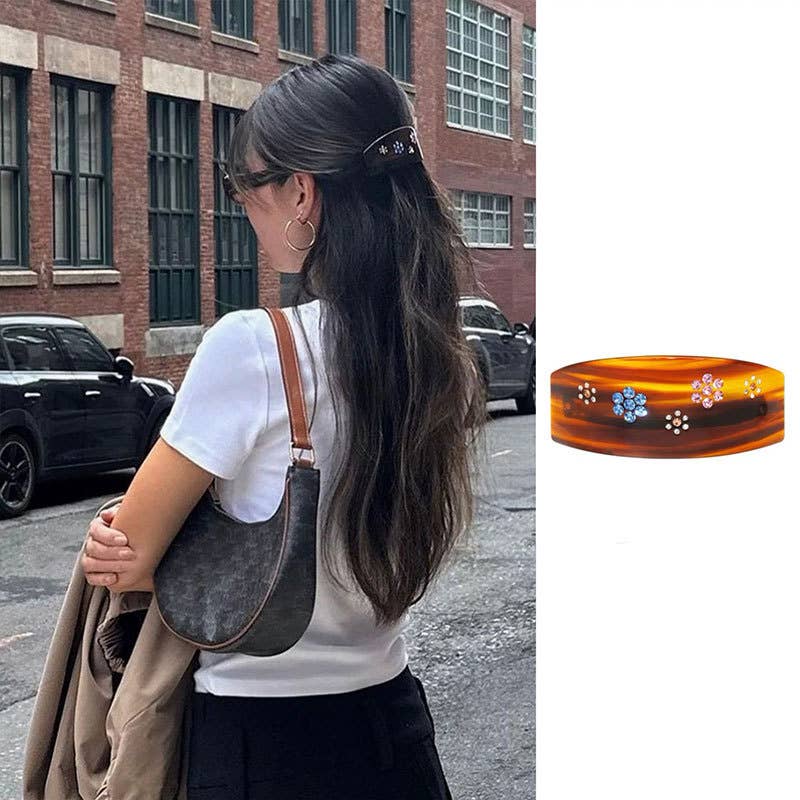 LadyJuneAccessories - Wholesale Barrette - Women's - Tortoise Shell Crystal Barrettes – Retro Hair Clip8
