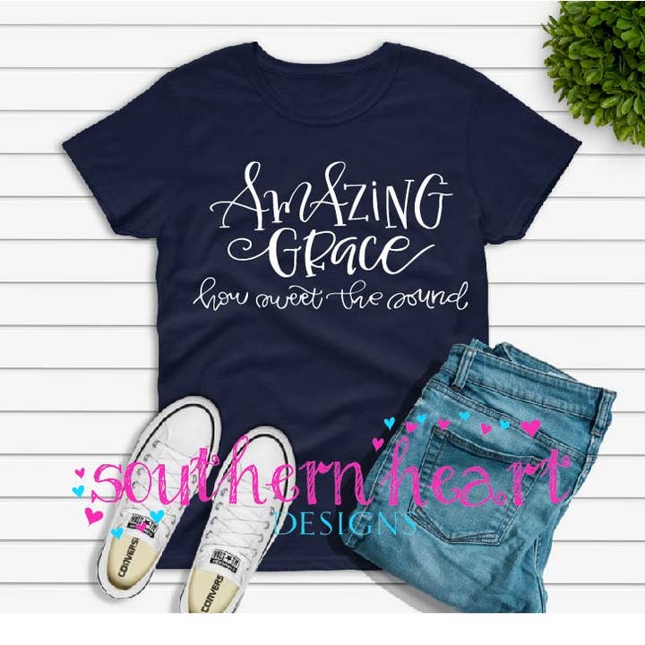 Southern Heart Designs - Wholesale Screen Printed T-Shirt - Women's - Amazing Grace Shirt