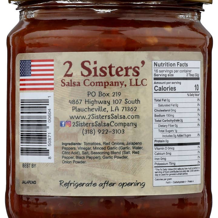Everyday Supply Co - Wholesale Salsa - 2 SISTERS SALSA JALAPENO - Case of 61