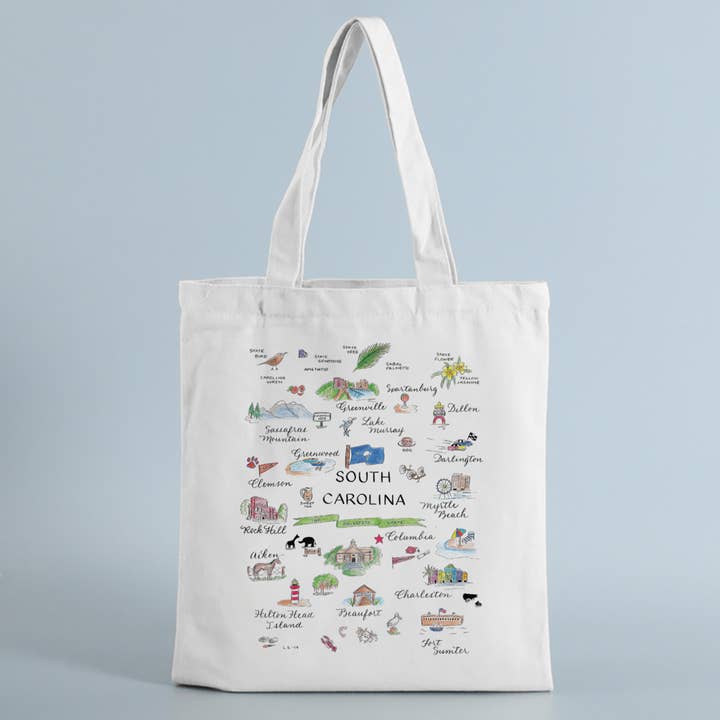 South Carolina Canvas Tote Bag for wholesale by The Write Occasion Calligraphy