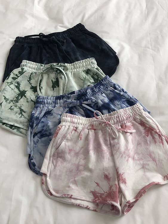 Viral trendy Tie-Dye Camo athletic short for wholesale by Rosa Clothing