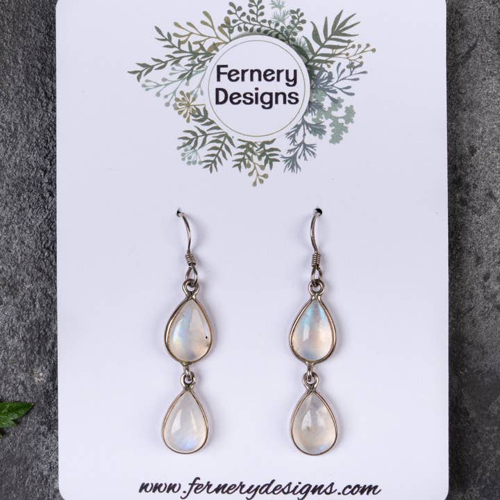 Orecchini pendenti stampati personalizzati/schede di visualizzazione orecchini pendenti per la vendita all'ingrosso da parte di Fernery Designs