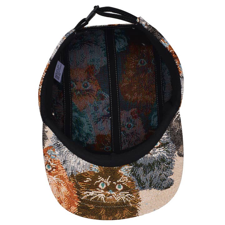 HATPHILE - Wholesale Flat Brim Cap - Unisex - HatPhile Unique Cat Jacquard 5-Panel Hat – Playful & Premium Designs
