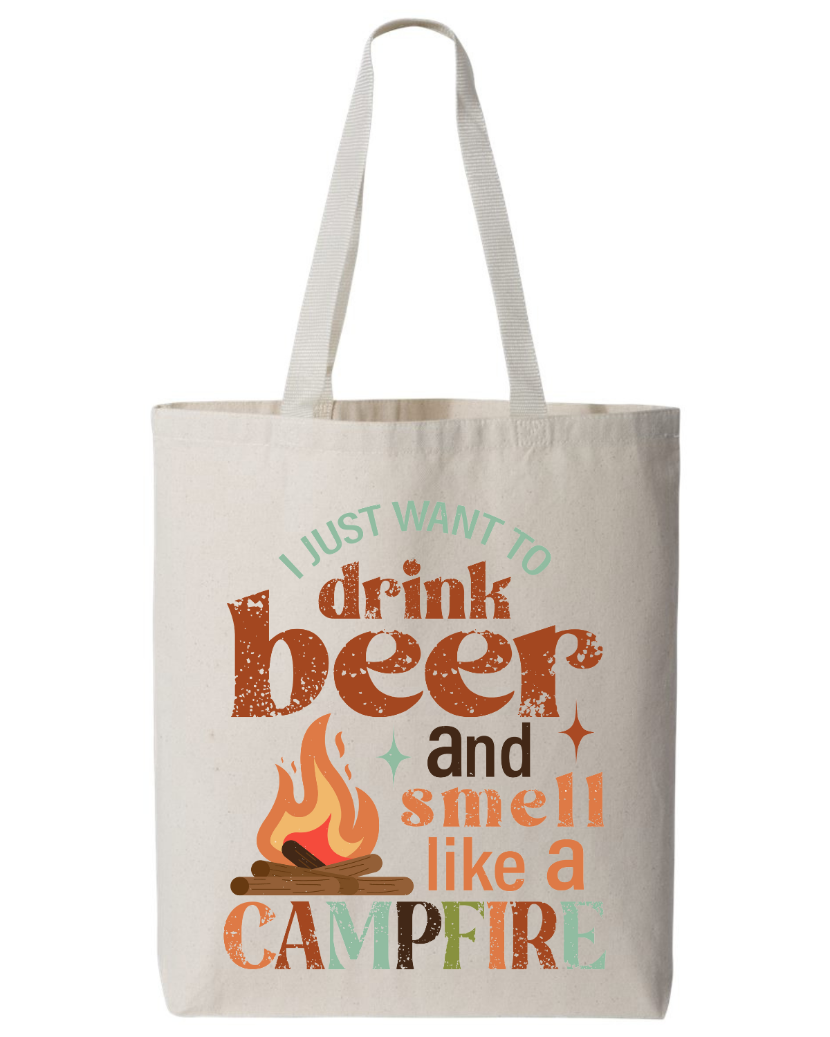 Zona Junkie - Wholesale Tote Bag - Women's - I Just Want to Drink Beer and Smell Like A Campfire Tote Bag1