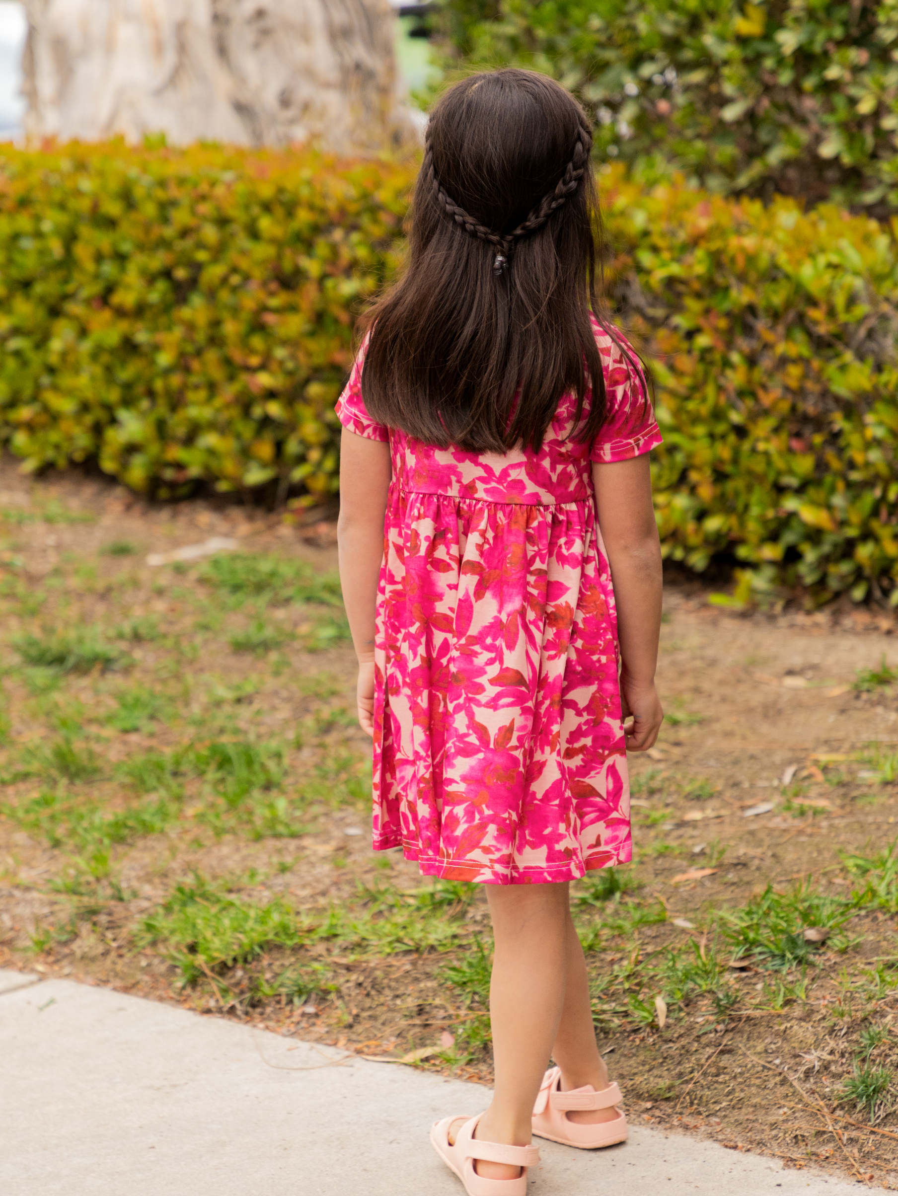 Tickled Teal - Wholesale Dress - Kids - Spring Pattern Little Girls Pocket Dress10