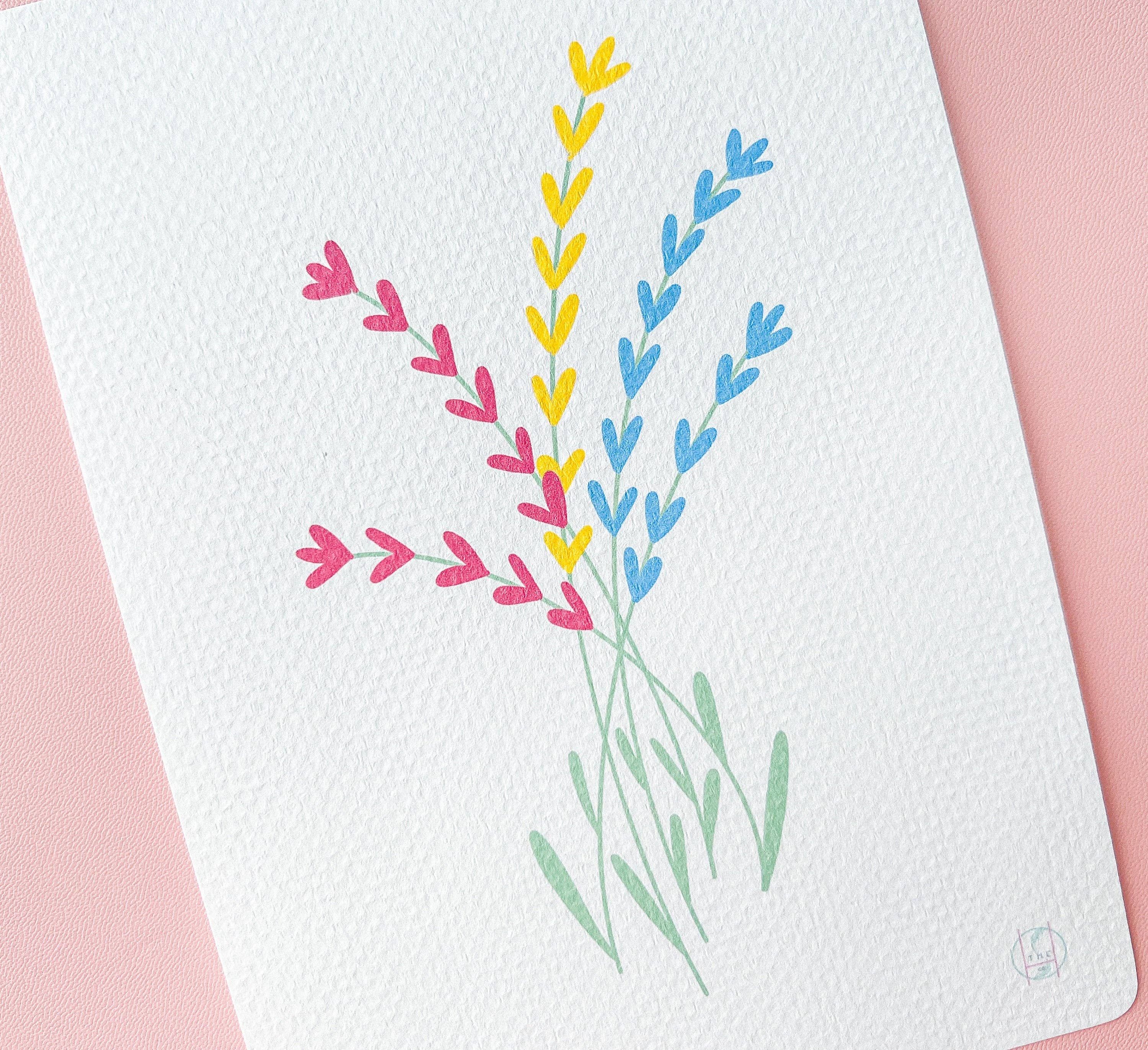 The Harpy Otter Co - Wholesale Art Print - Pan Pride Flag Floral Art Print3