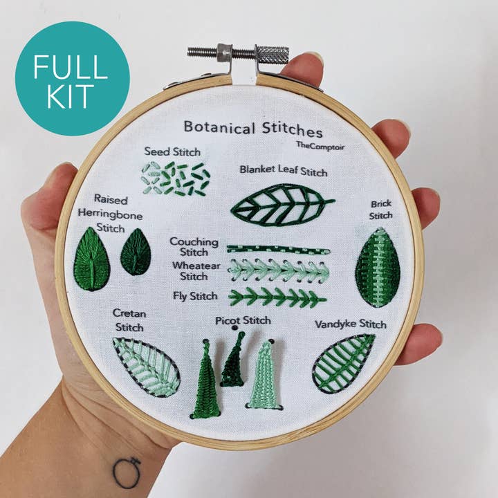 TheComptoir - Wholesale Embroidery/Cross Stitch Supplies - kit d’apprentissage de broderie des points végétaux1