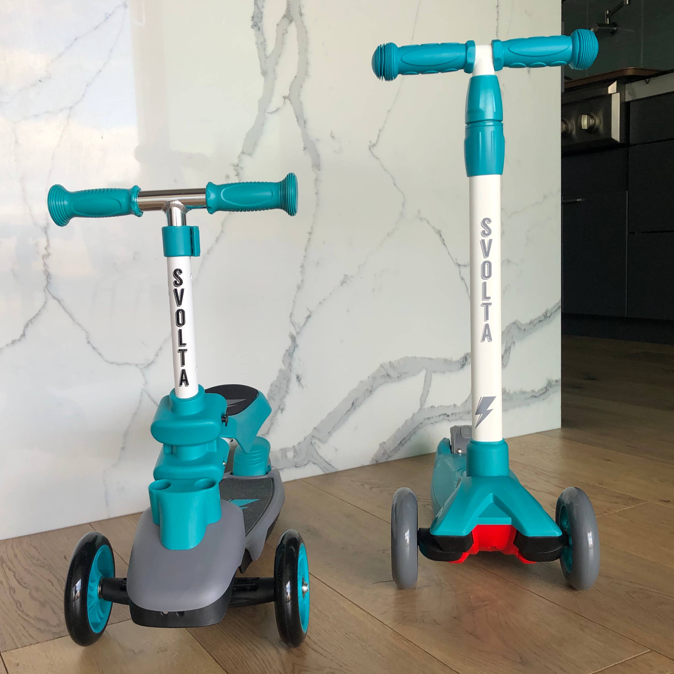 SVOLTA - Wholesale Bike/Scooter - Kids - SVOLTA Ace 2-in-1 Sit and Stand Convertible Scooter - Teal1