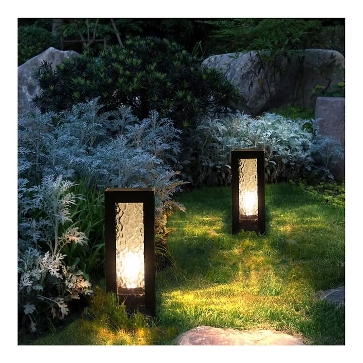 OutdoorSolarOutlet - Wholesale Outdoor/Lawn Light - Berkley Jensen 50 Lumen Solar LED Lanterns,Warm White & Candle Flickering-2 Pack