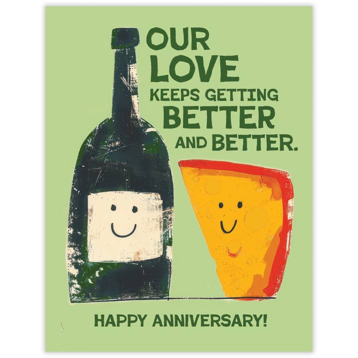 Bättre och bättre jubileum - Återvunnen jubileumskort för matälskare för wholesale av Scarecrow & Nut Tree