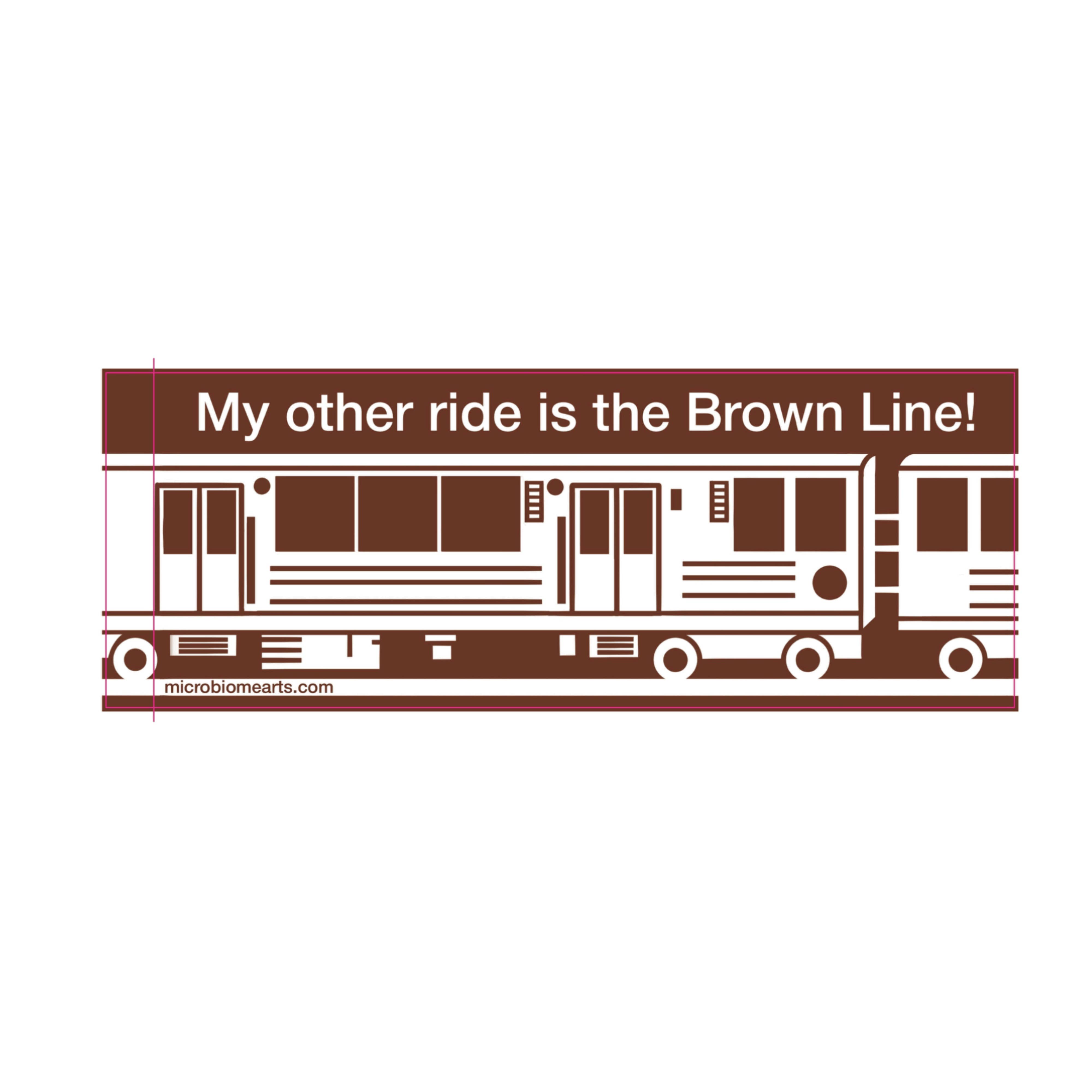 Microbiome Arts - Wholesale Phone & Laptop Stickers - My Other Ride Is The L! Chicago Train Bumper Sticker 6