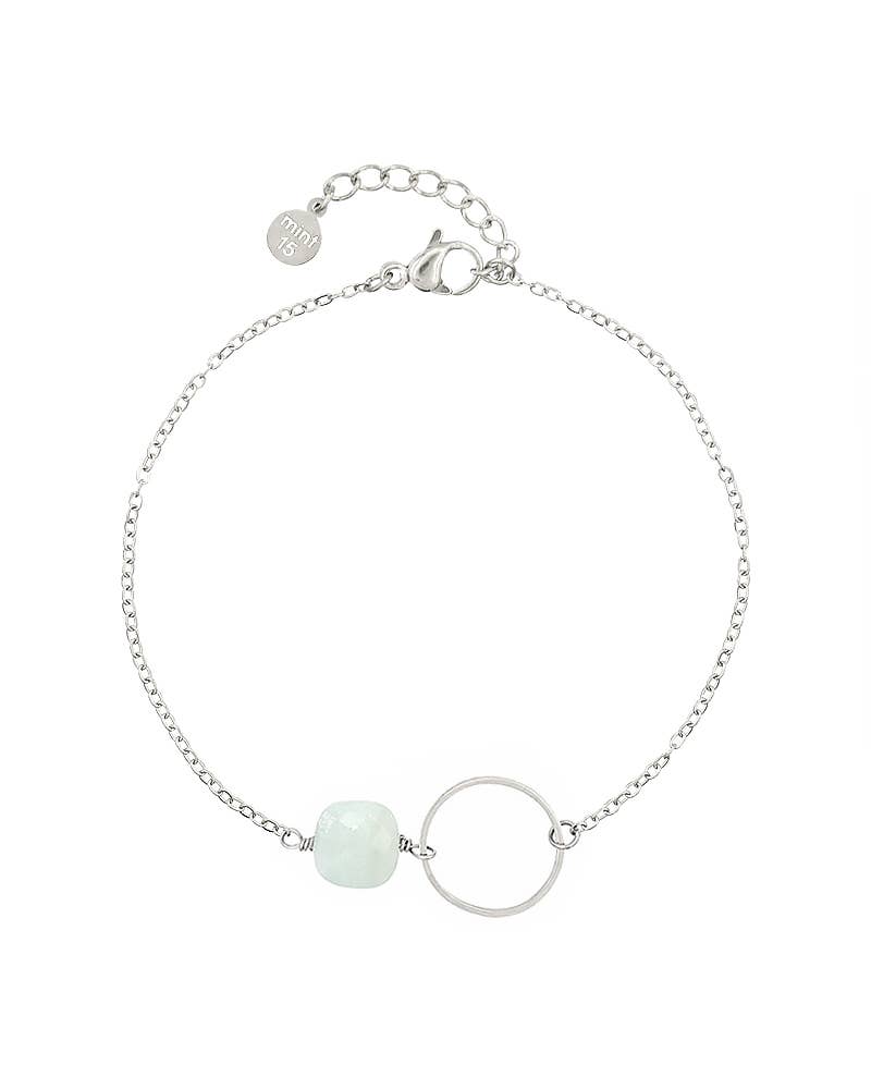 Mint15 - Wholesale Bedelarmbandje - Infinity armband - mint amazoniet2
