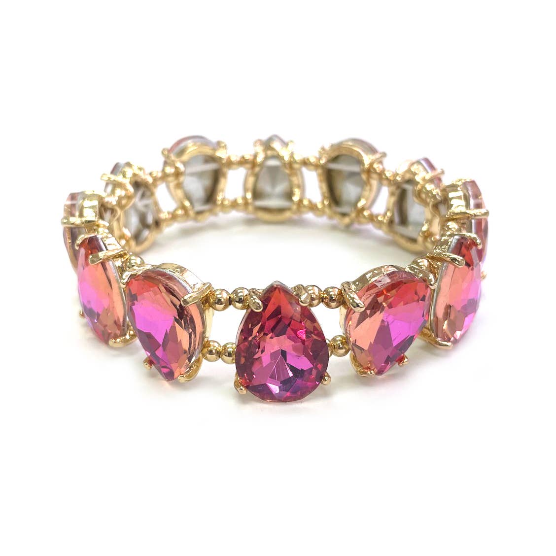 StarryNYC - Vendita all'ingrosso Bracciale con perline - Bracciale elastico con perline di cristallo a goccia di vetro3