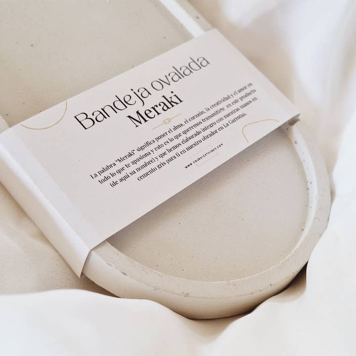 Your Nice Things - Candles - - Wholesale Decorative Tray - Oval grey cement tray1