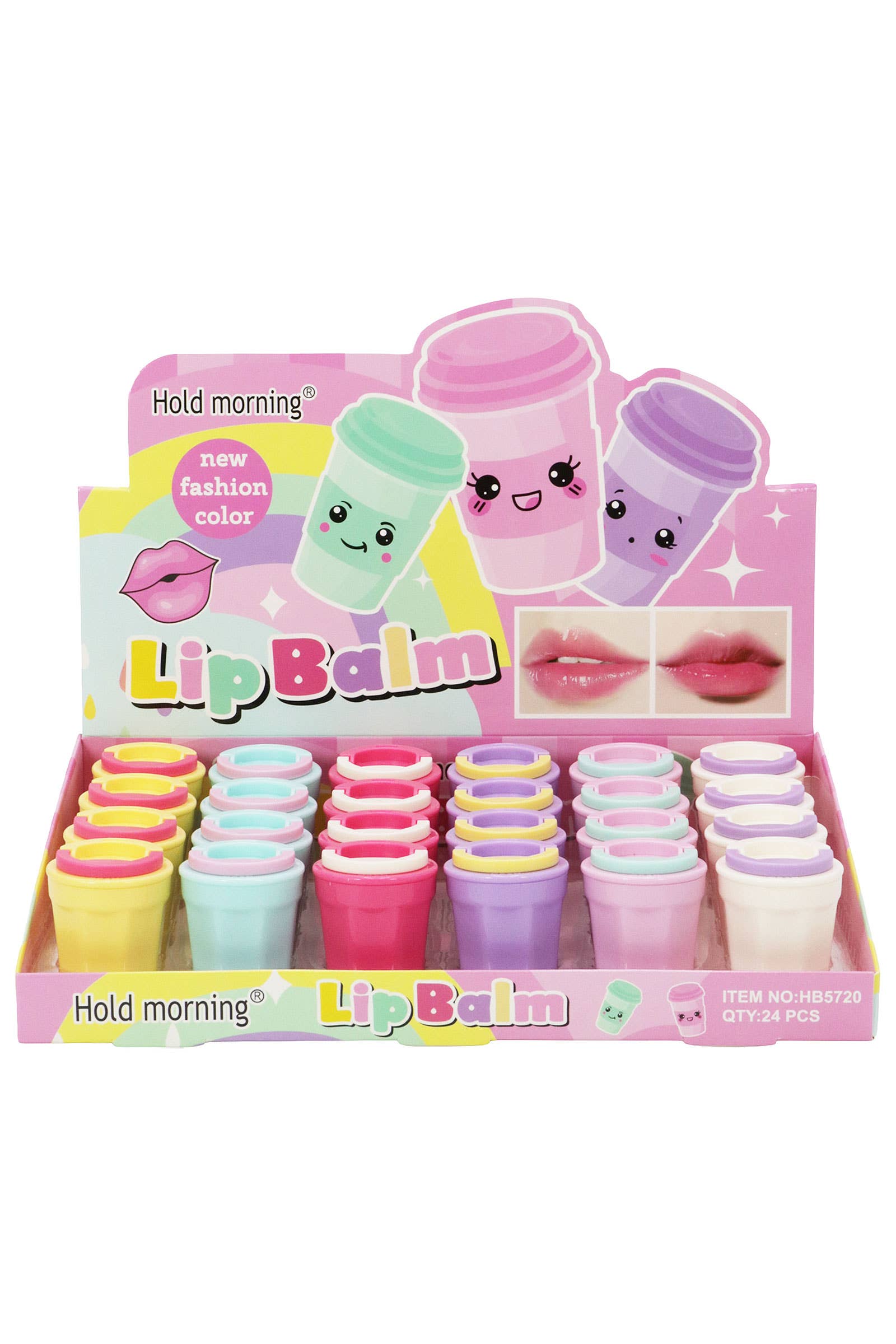 ASSORTI Baume à lèvres parfumé tasse de café Pastel Café - 24 pièces en vente sur Faire2