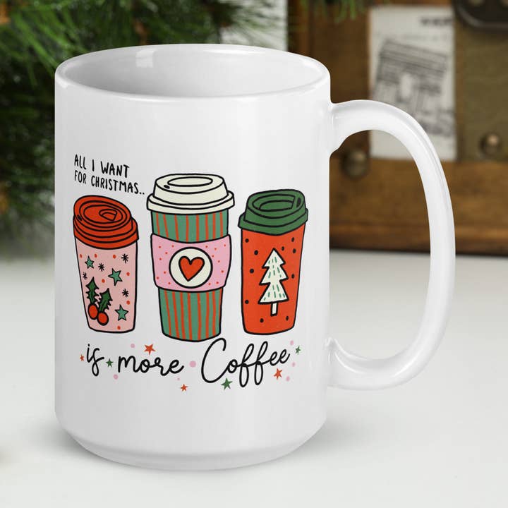 Alt, hvad jeg vil have til jul, er mere kaffe | Kaffekrus for engroshandel hos a riley creations