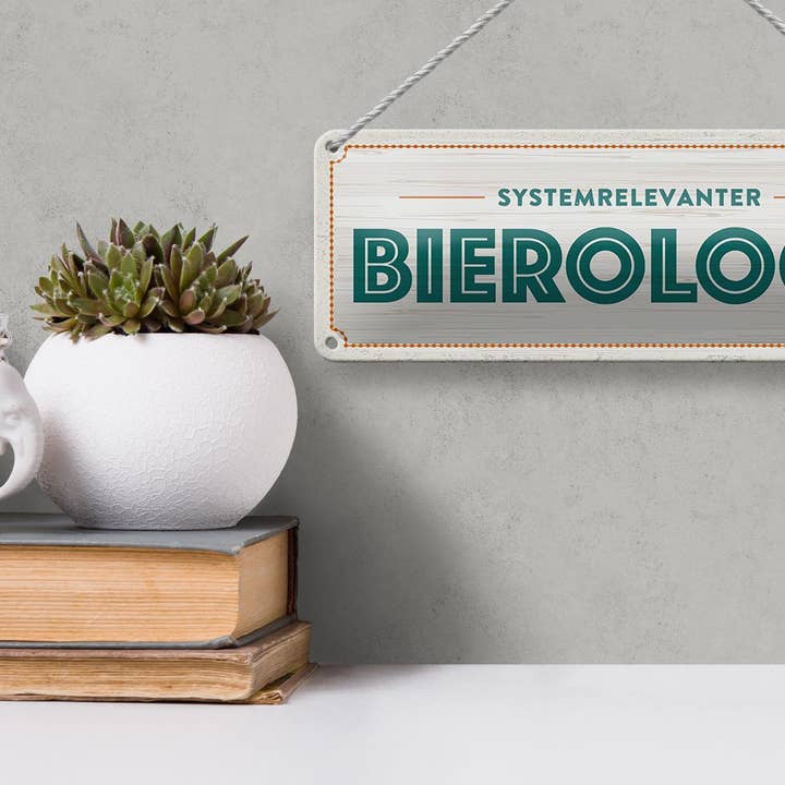 Femer - Wholesale Sign - Alcohol metal sign 27 x 10 cm system-relevant Bierologist decorative sign3