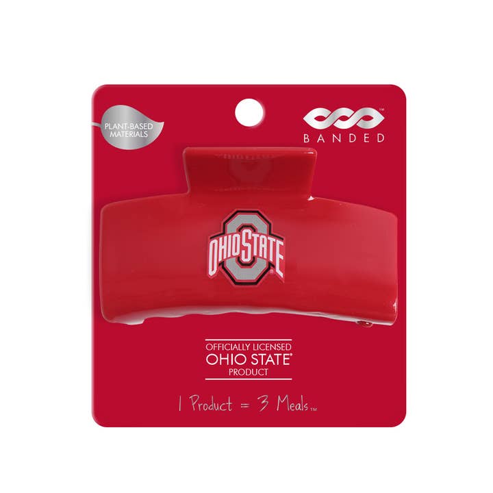BANDED - Wholesale Hair Clip - Women's - Ohio State® Eco Scarlet Logo - Logo Claw Clip3