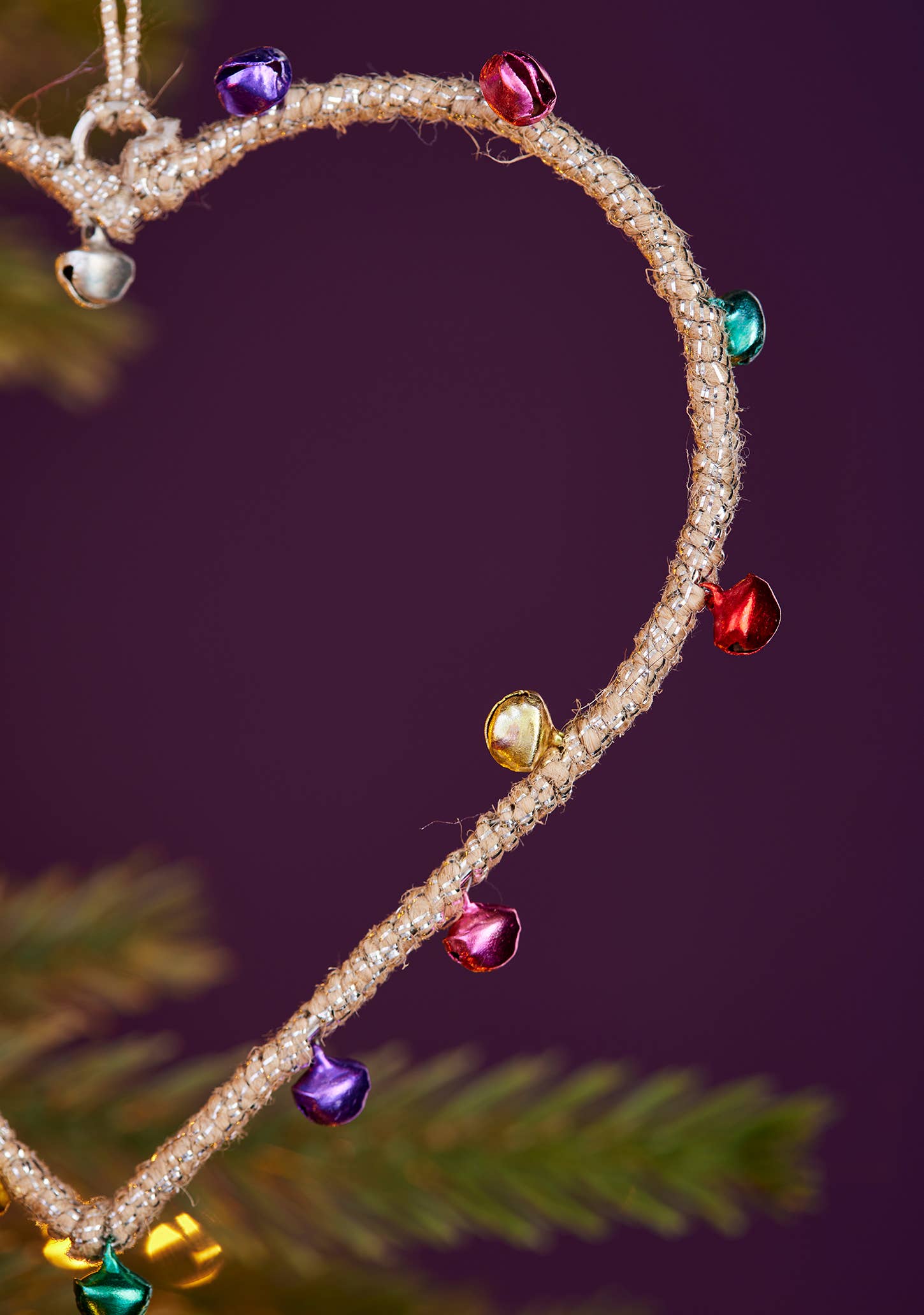 Namaste – wholesale Ornament – Singing Bell Heart jute decoration3